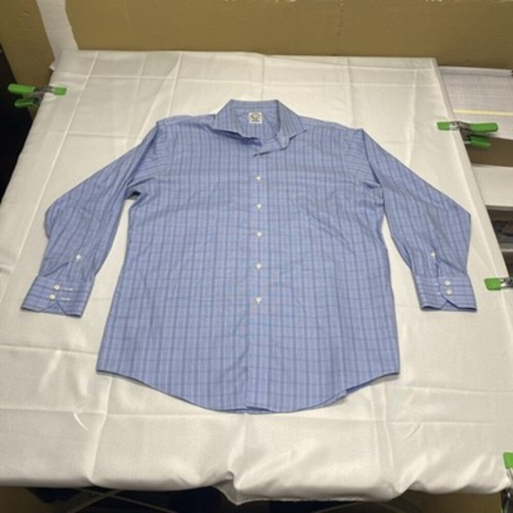 Brooks Brothers Regent Fit Non-Iron Supima Cotton Plaid Dress Shirt 16 1/2-33